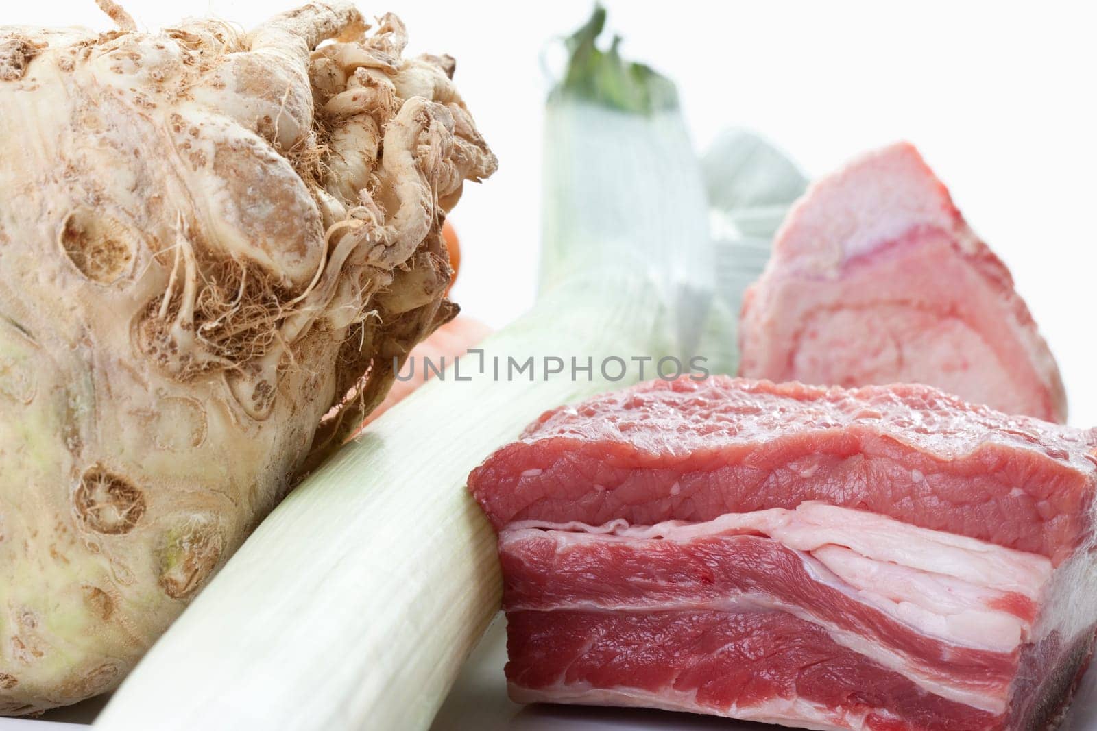 Ingredients for beef broth
