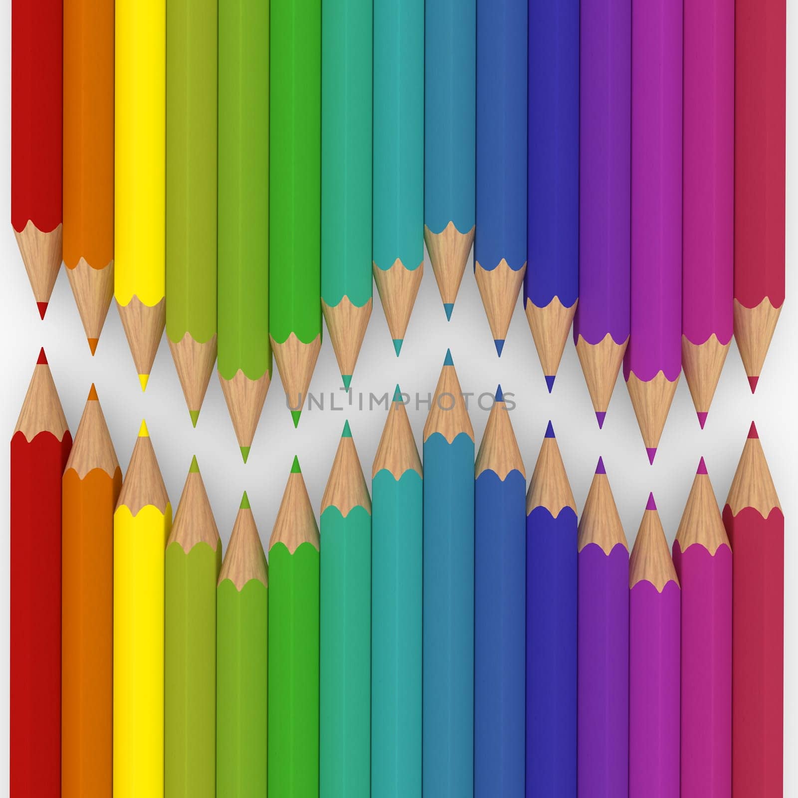 3d pencil red blue green yellow purple colorful