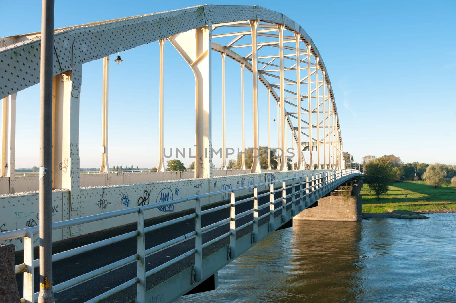 arch bridge over the river Ijssel, Netherlands