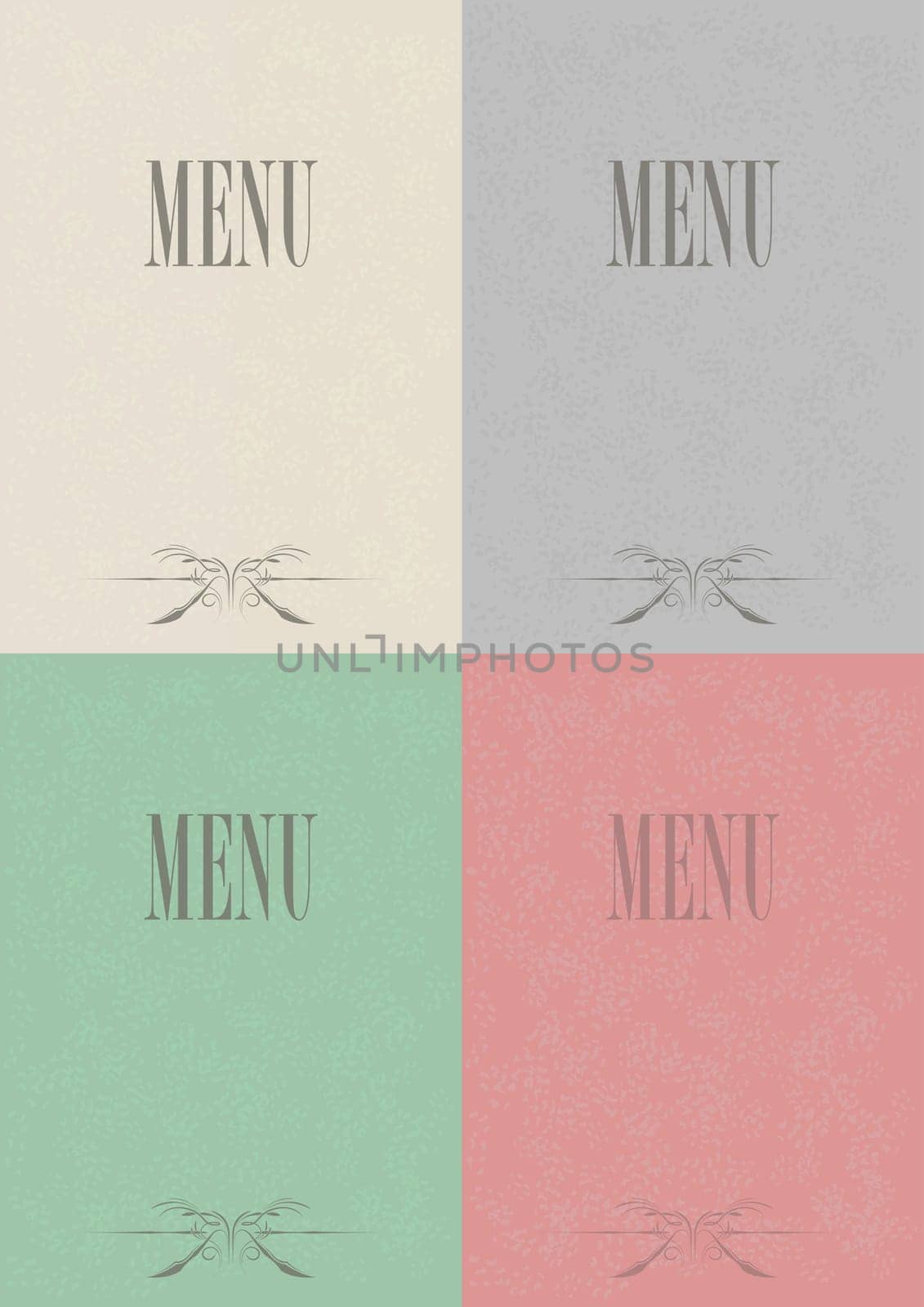 Menu Card Design - Menu Sign on Aged Paper