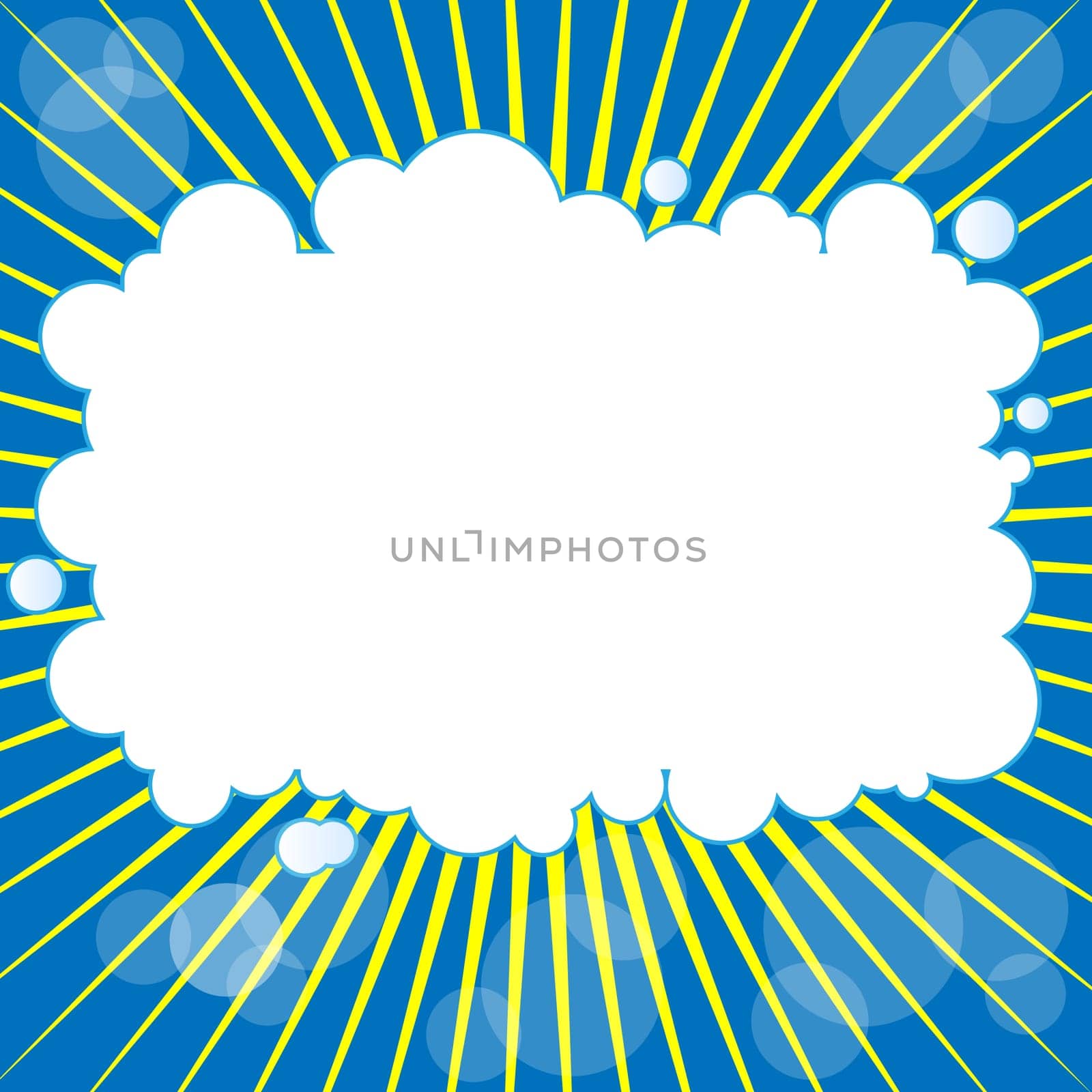 Abstract Background - Sun Rays and Cloud With Copyspace