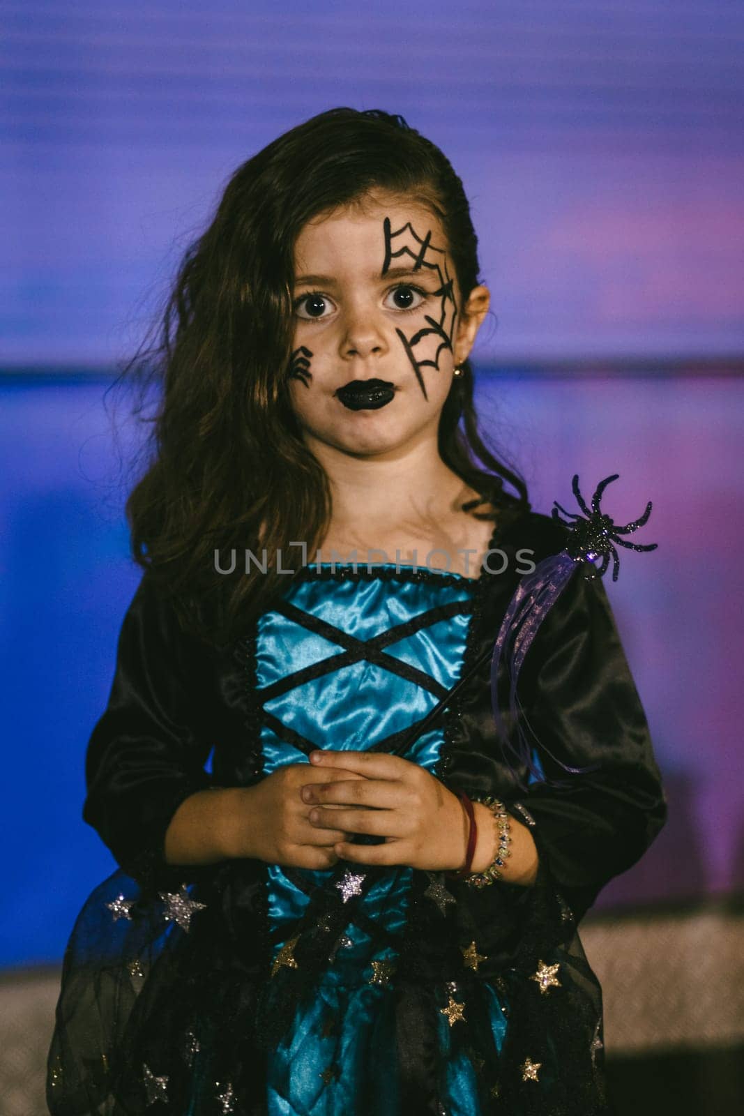 Portrait of a girl with halloween makeup. by Nataliya