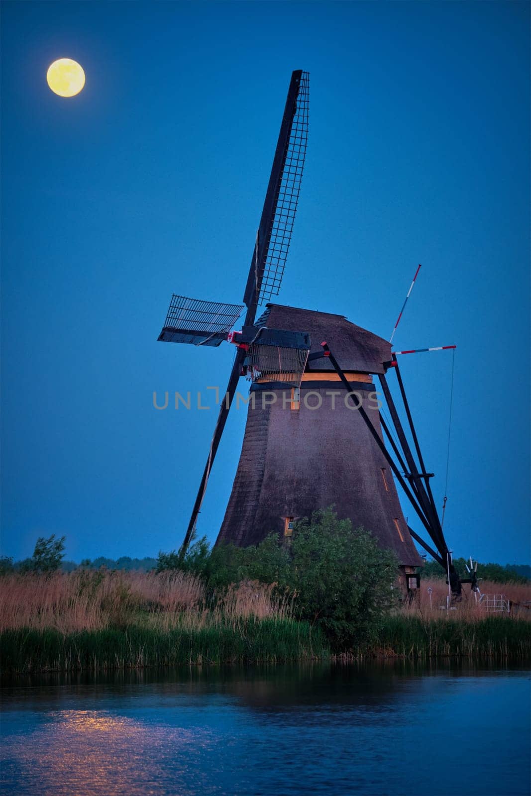 Windmills at Kinderdijk in Holland. Netherlands by dimol