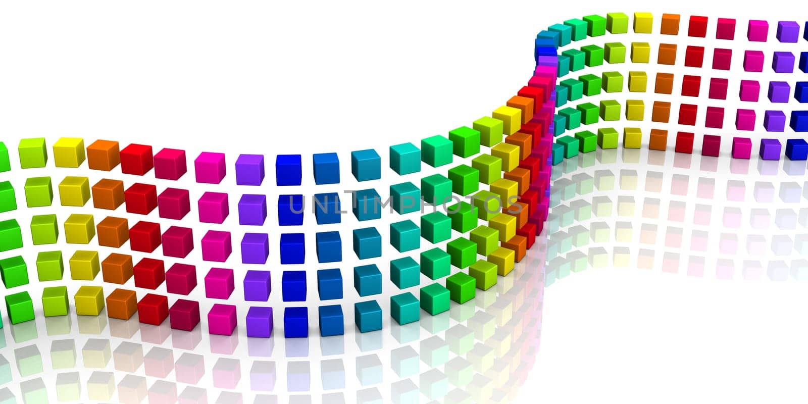 3D Cube - Rainbow Snake 06