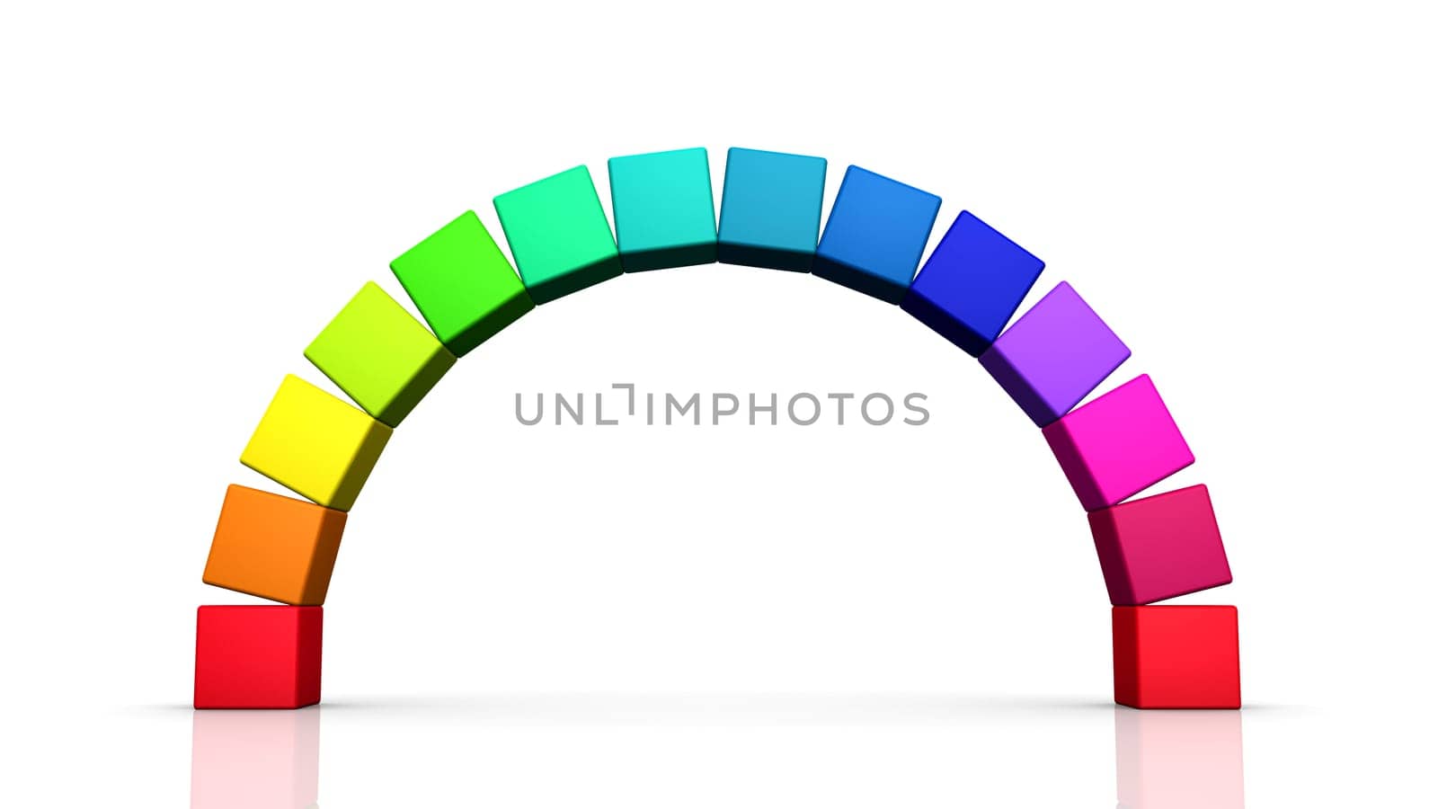 3D Cube - Rainbow Gate 01