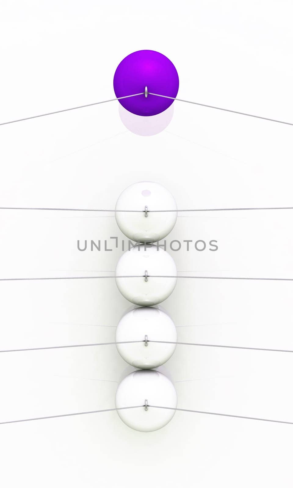 Swing from Above - Purple Silver - Ball Pendulum