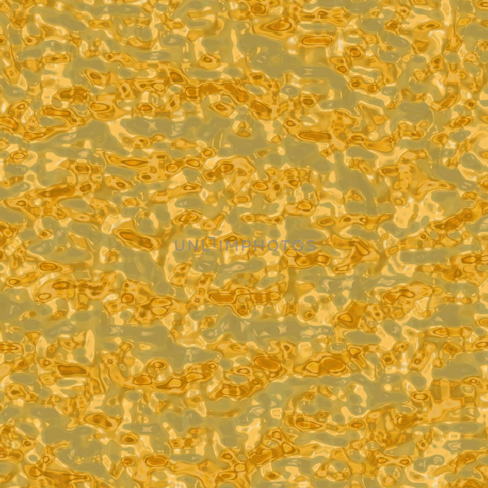 a large rendered illustration of liquid molten gold metal