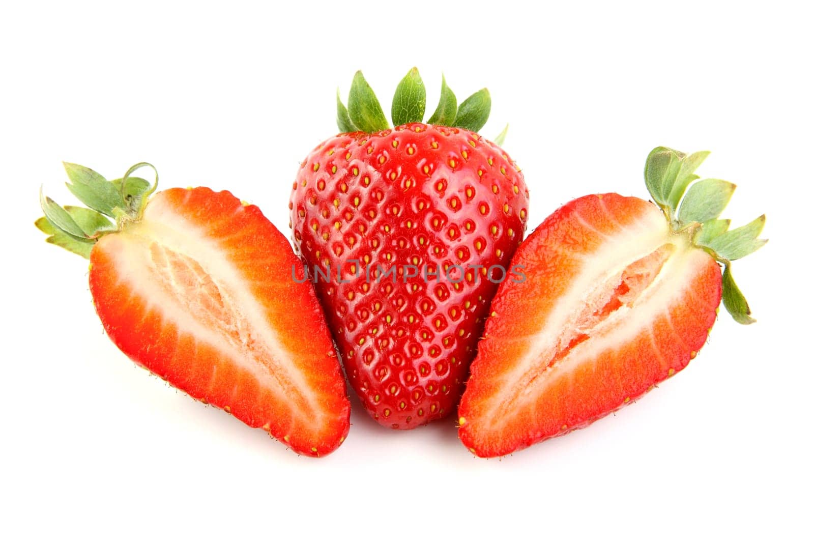 Strawberry,strawberries - close-up in front of white background isolated