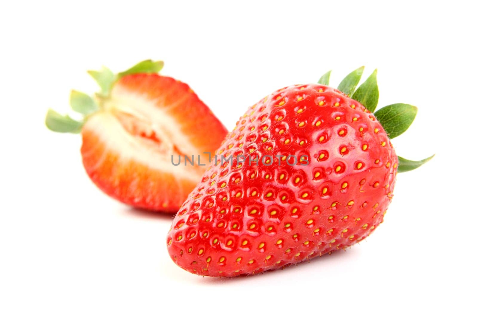 Strawberry,strawberries - close-up in front of white background isolated