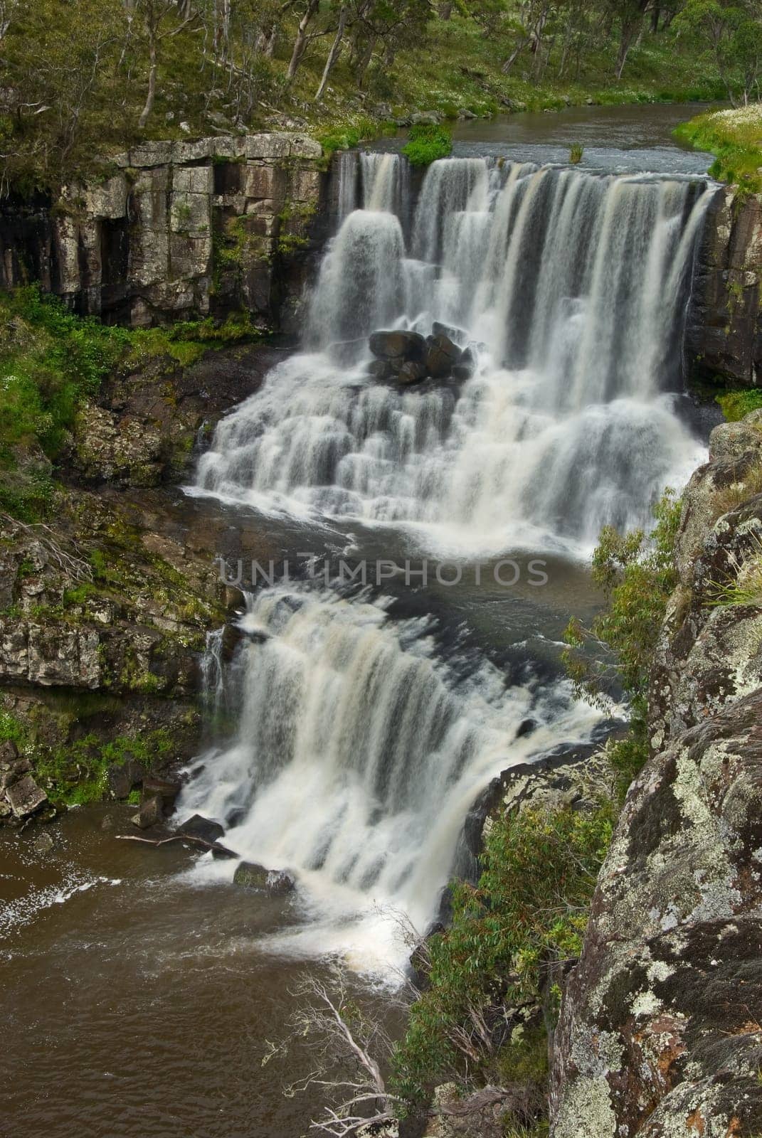 the beautiful and majestic ebor river waterfall
