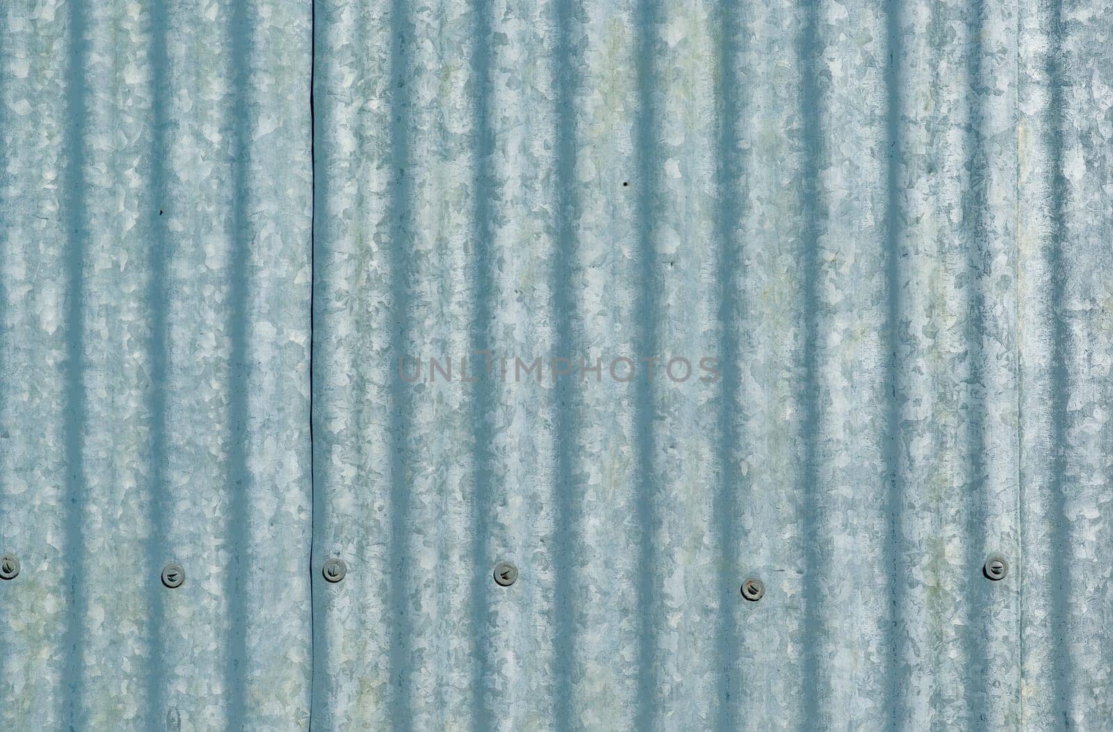 large sheet of galvanised or corrugated iron