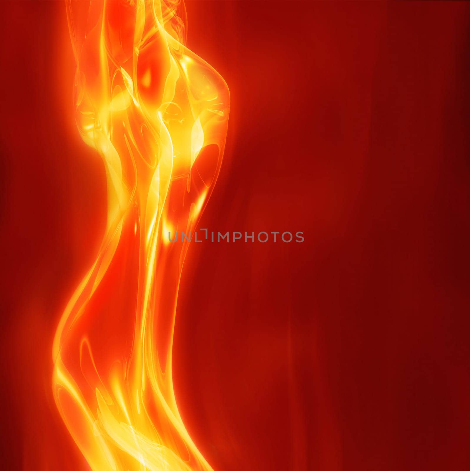 excellent abstract art image depicting  glowing female body fire theme