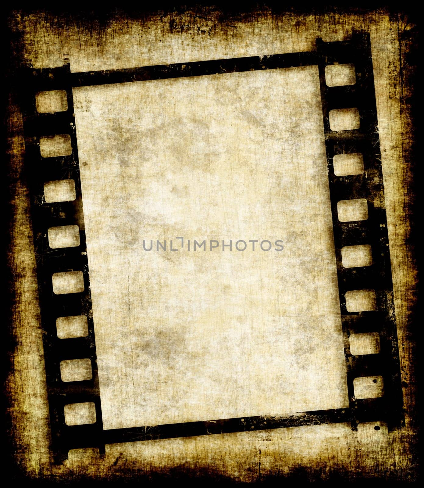 old grungy filmstrip or photo negative image