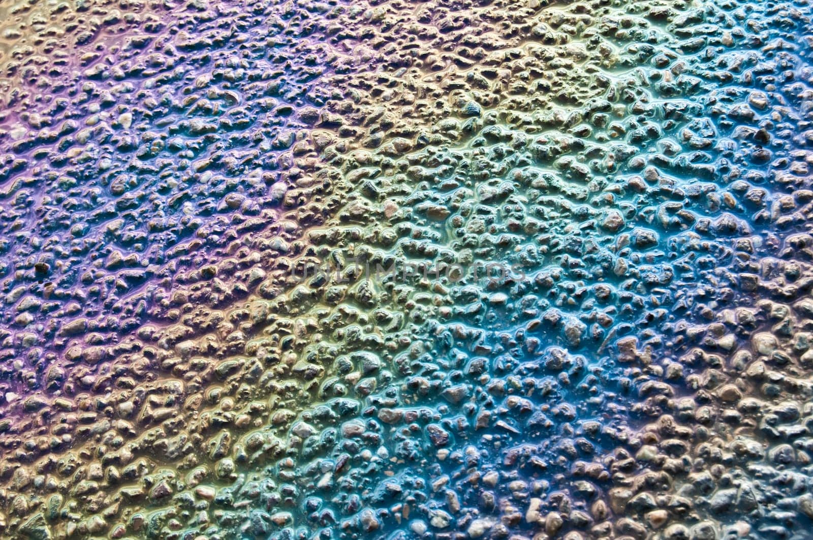 Fuel puddle on the asphalt