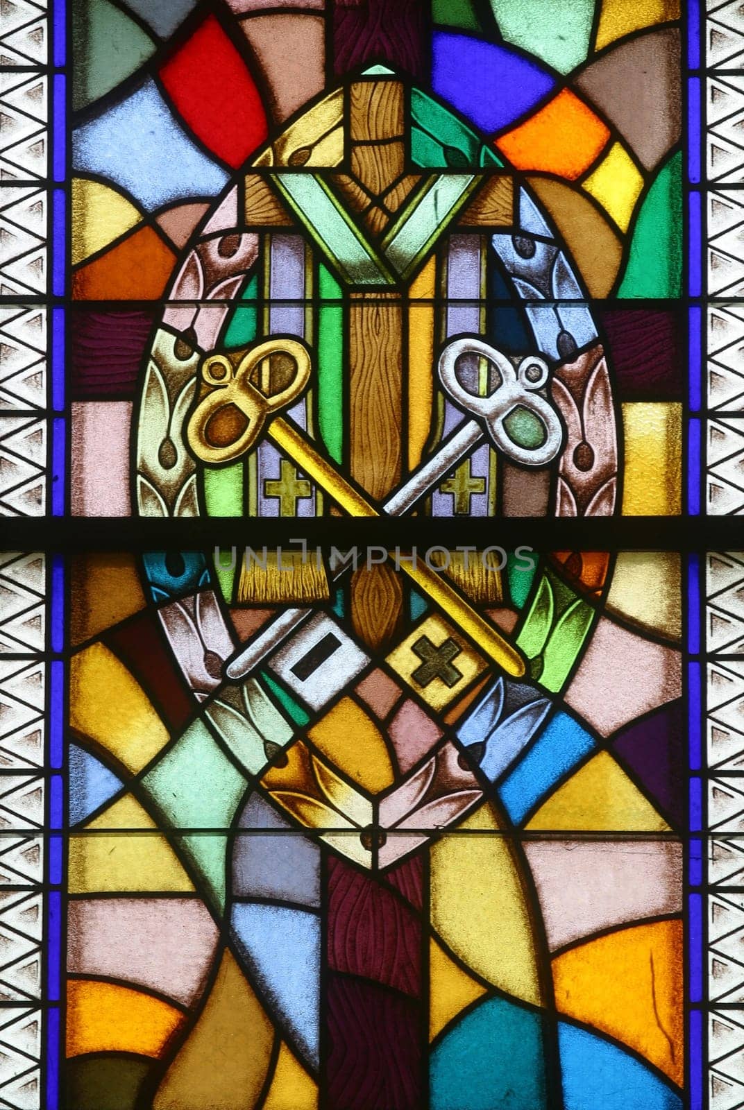 Confirmation, Seven Sacraments, Stained glass
