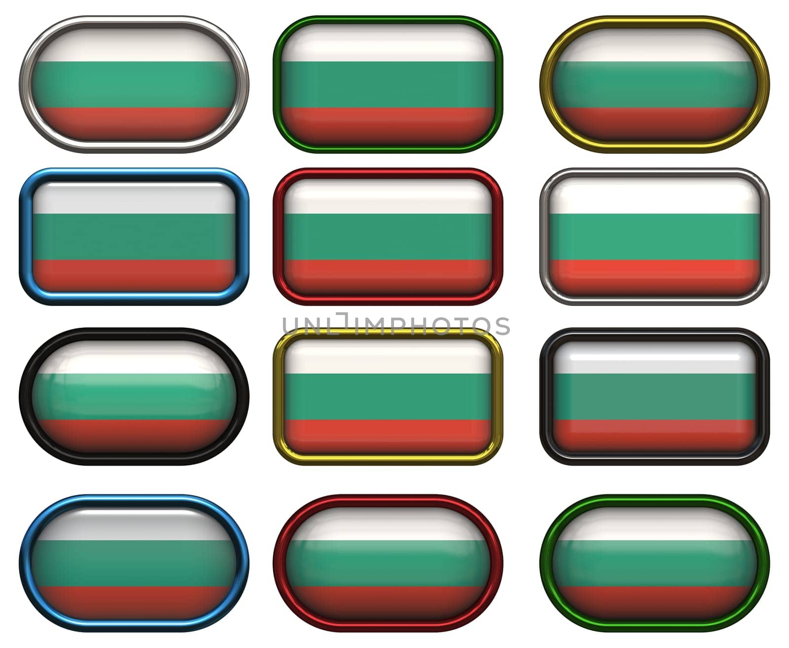 twelve buttons of the Flag of Bulgaria