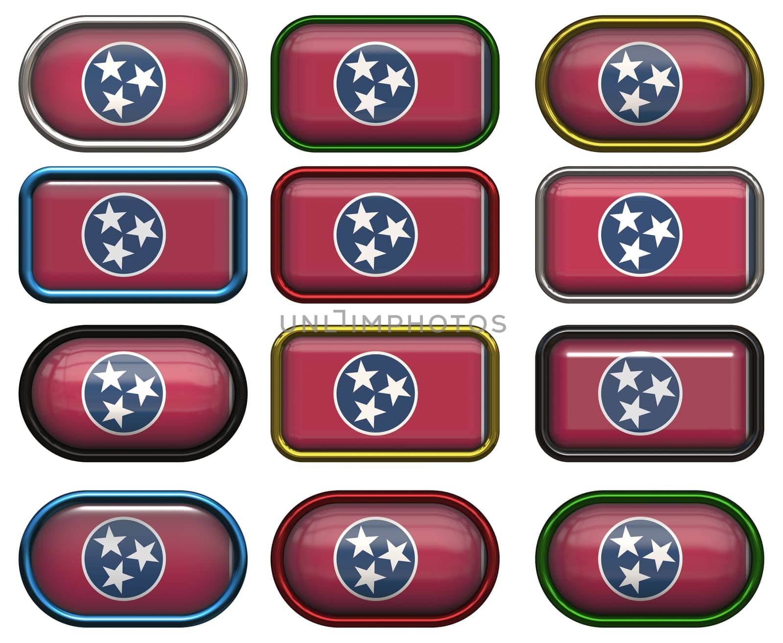 twelve Great buttons of the Flag of Tennessee