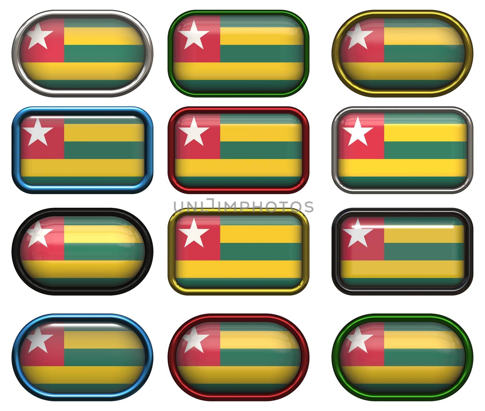 twelve buttons of the Great Image of the Flag of Togo