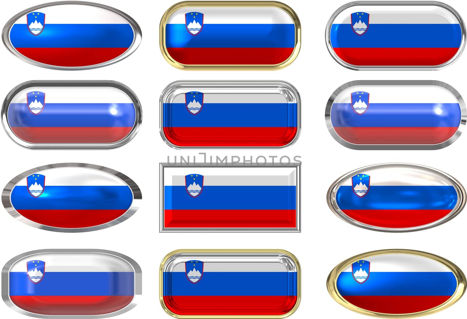 twelve buttons of the Flag of Slovenia
