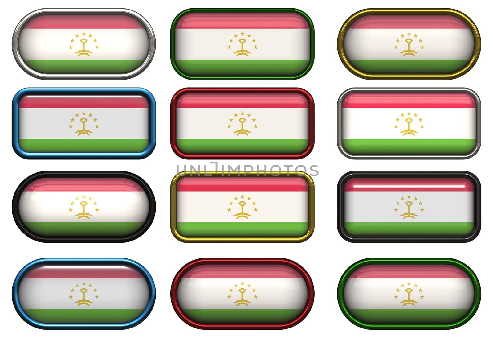 twelve buttons of the Flag of Tajikistan