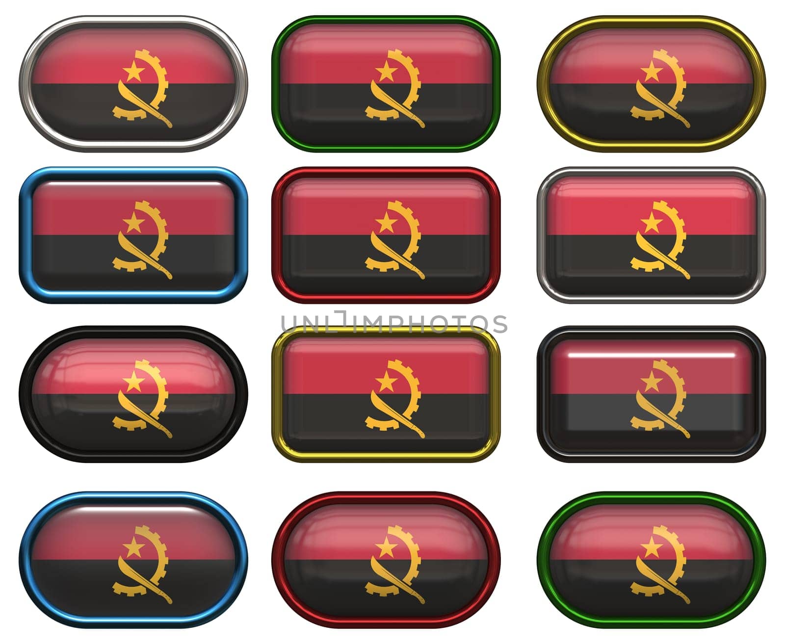 twelve buttons of the  Flag of angola