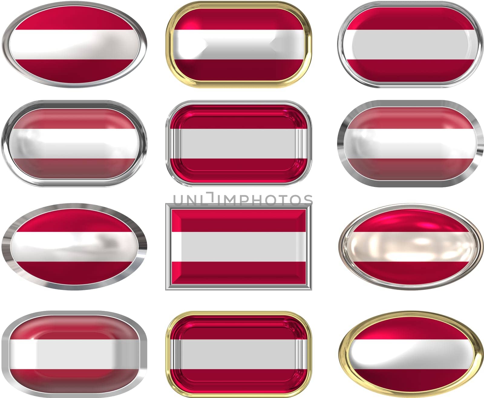 twelve buttons of the  Flag of Austria