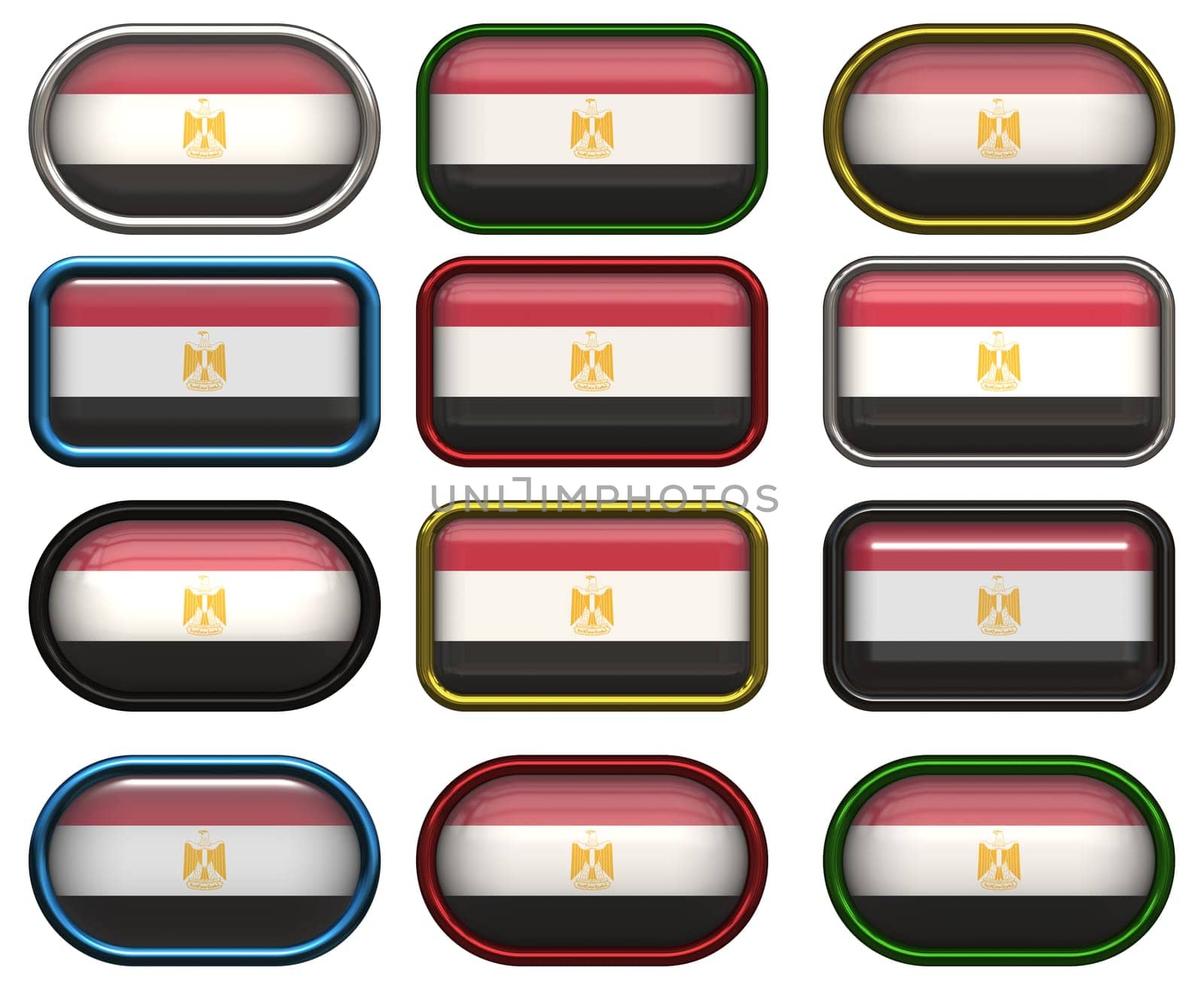 twelve buttons of the Flag of Egypt