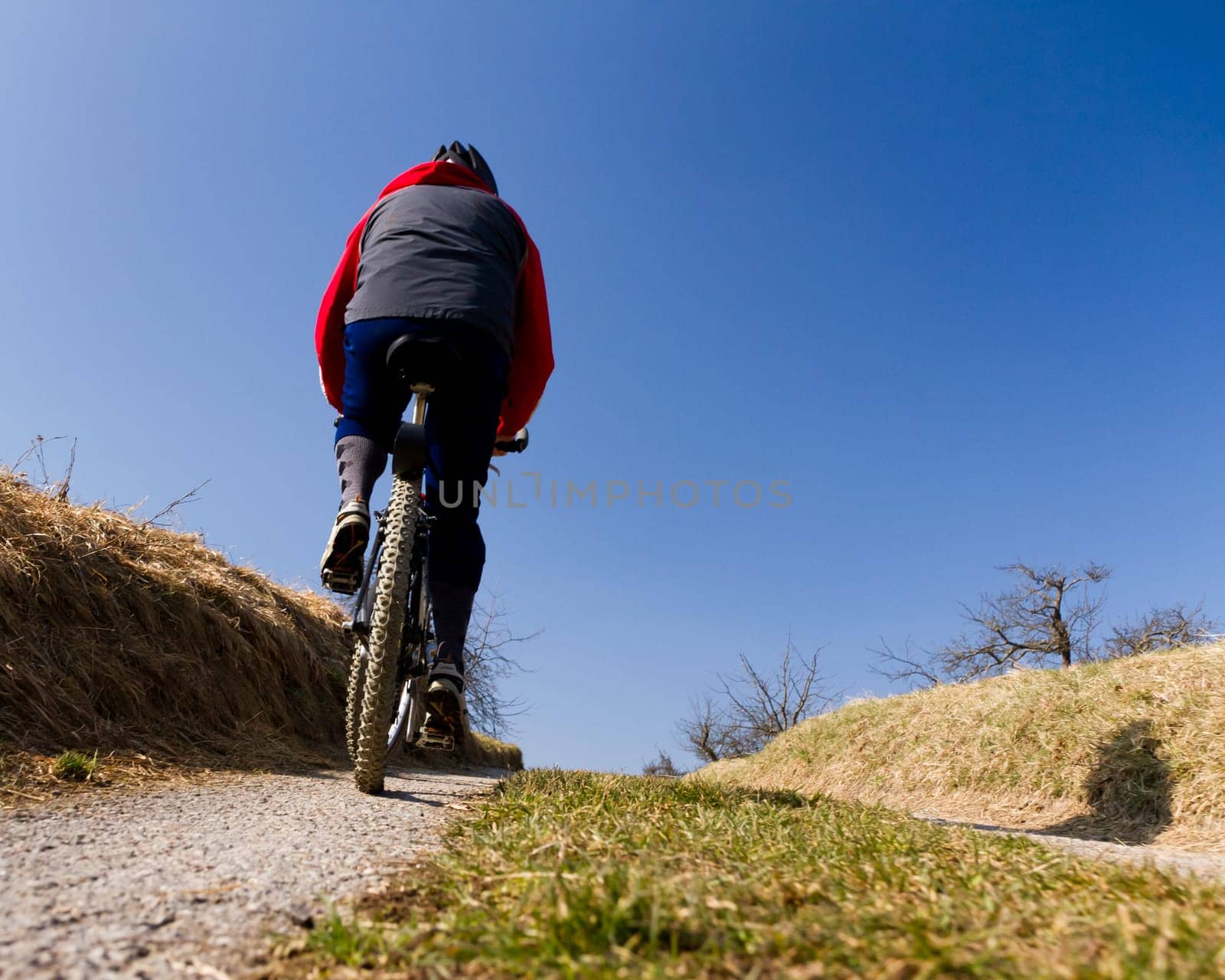 Senior on the mountain bike