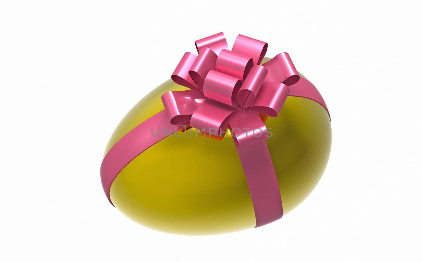 Chicken egg with decorations with reddish band