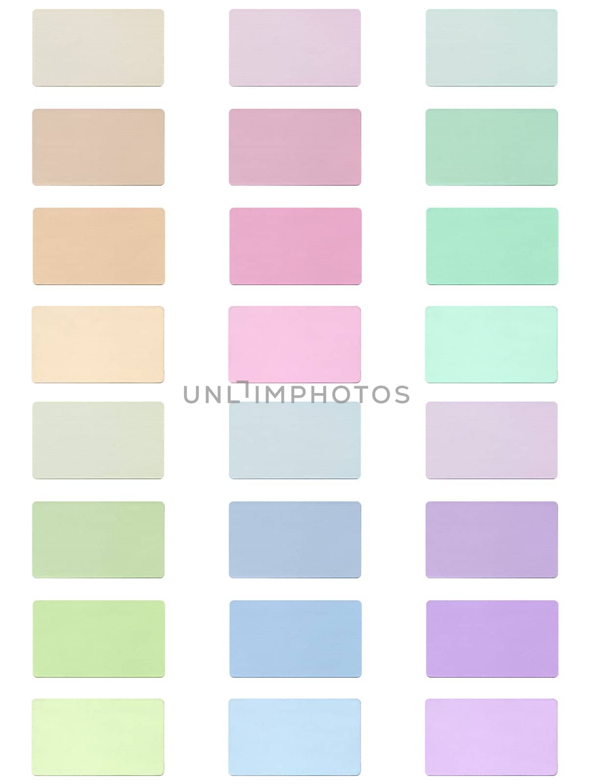 Colour fabric paint samples isolated over white