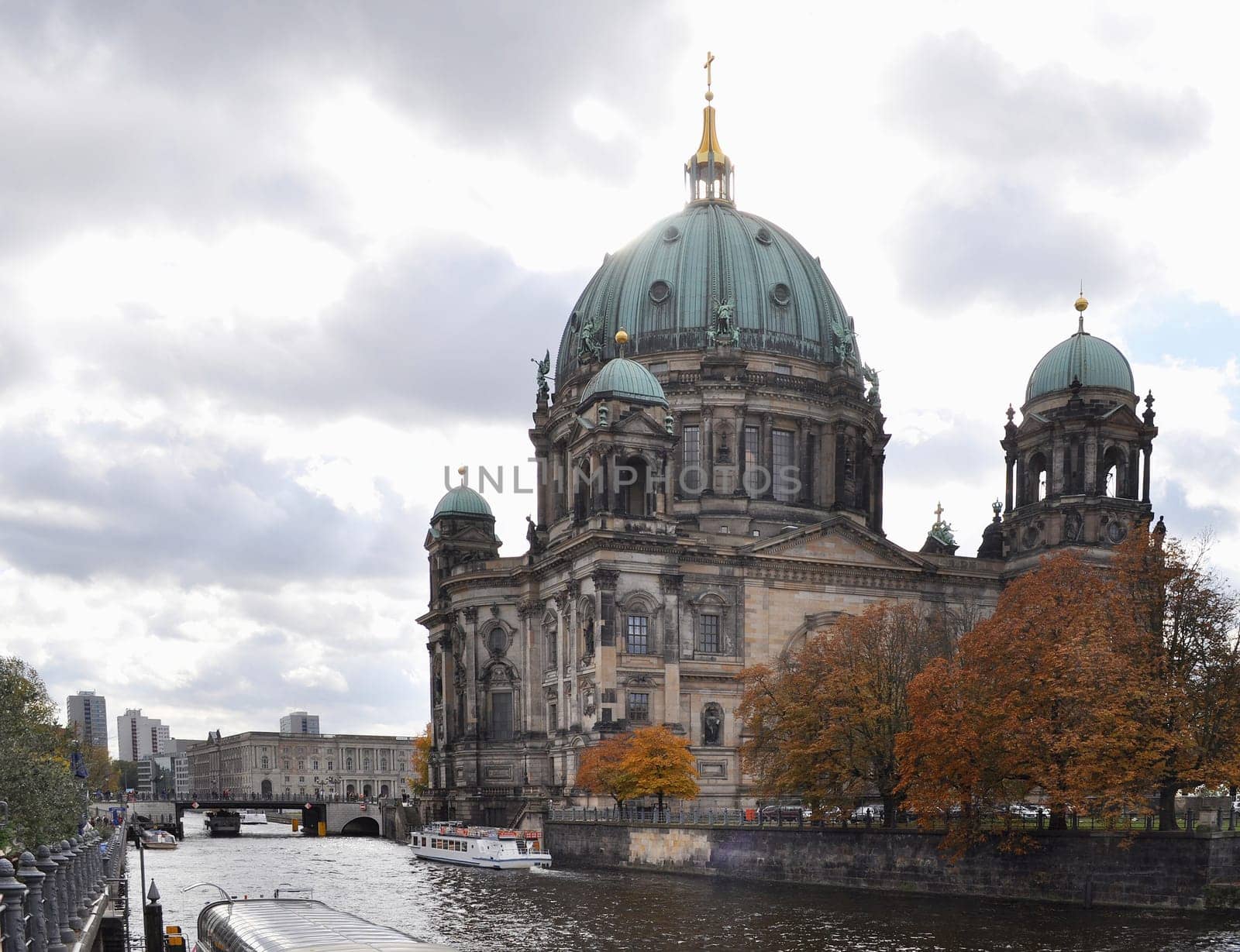 Berliner Dom cathedral church in Berlin, Germany - rectilinear frontal view