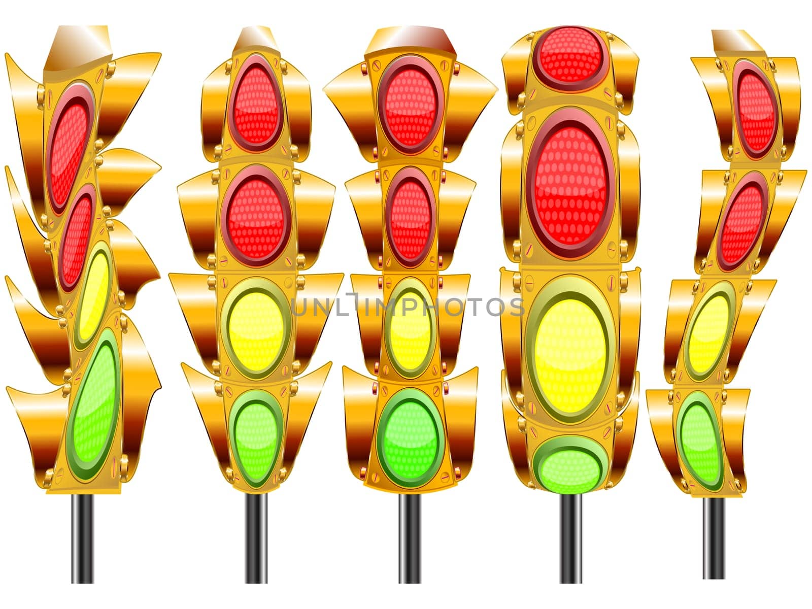 stylized traffic lights