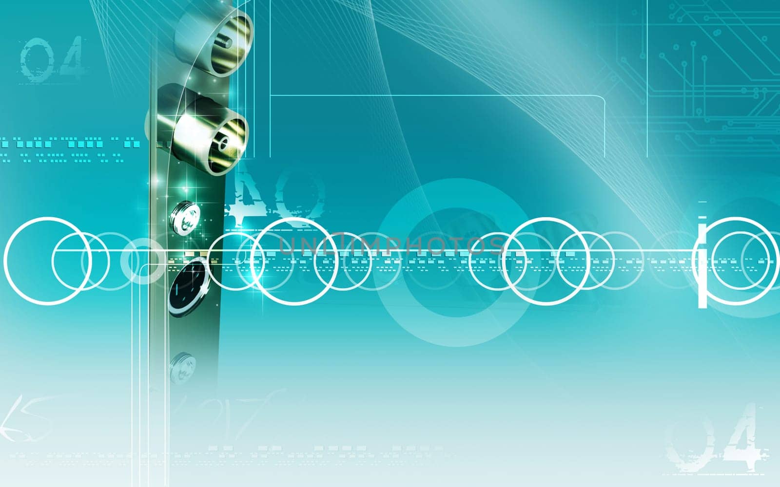 Digital illustration of video capture card in colour background