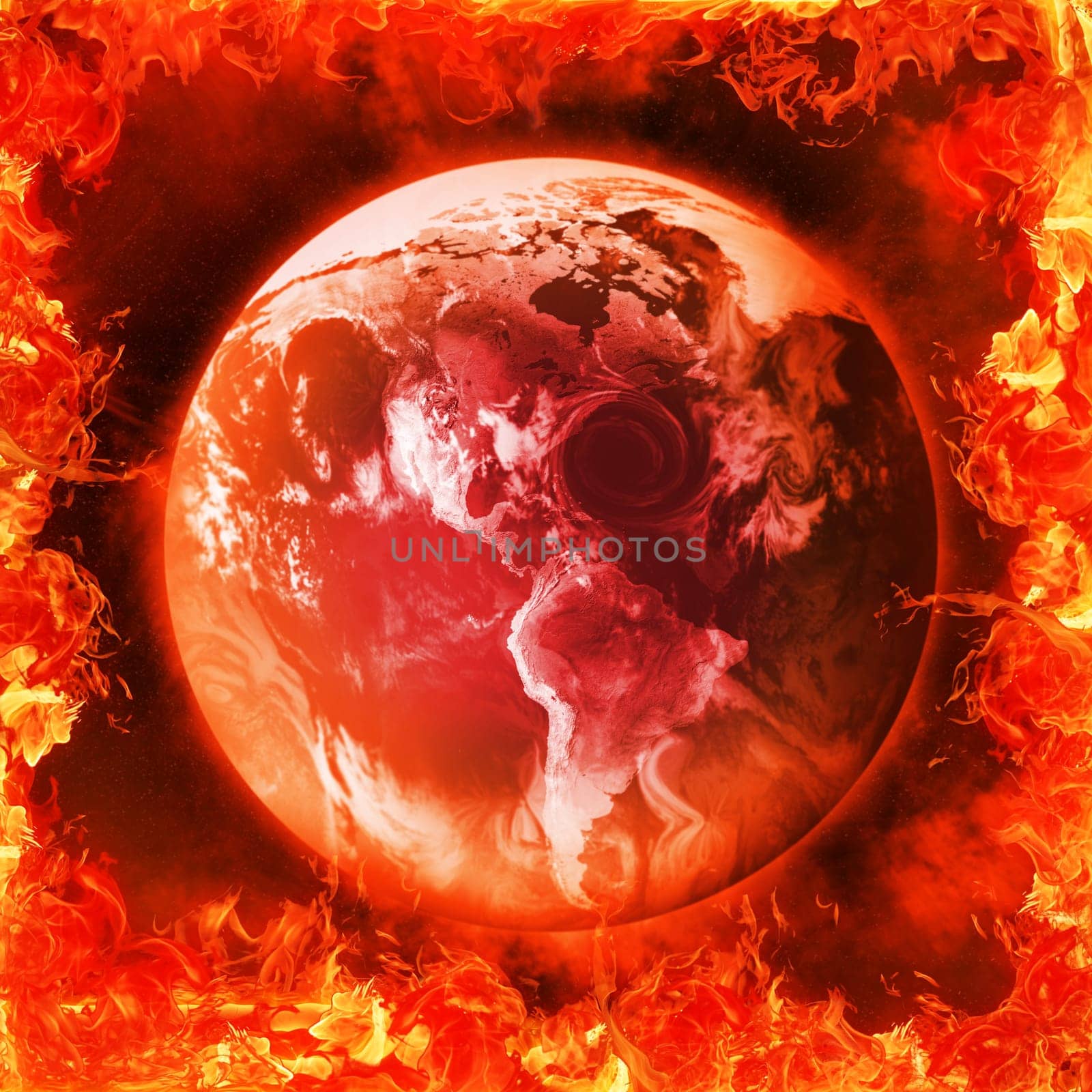 Burning earth