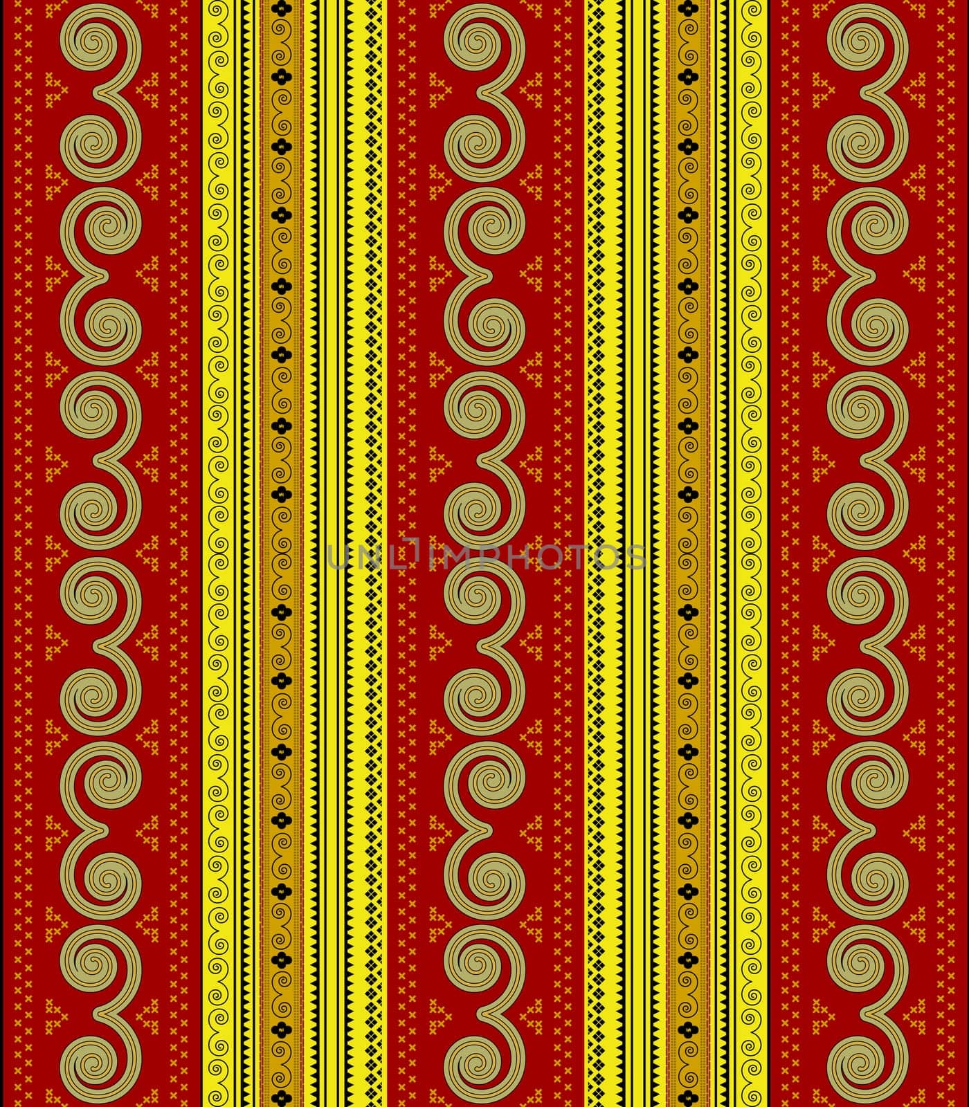 Traditional pattern with repeating geometric shapes