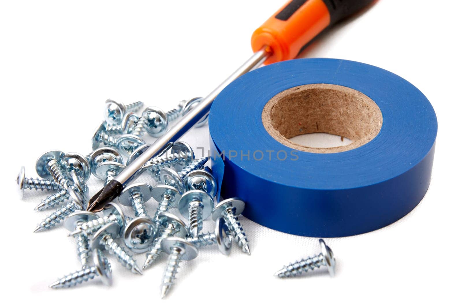 Work tools isolated on white background