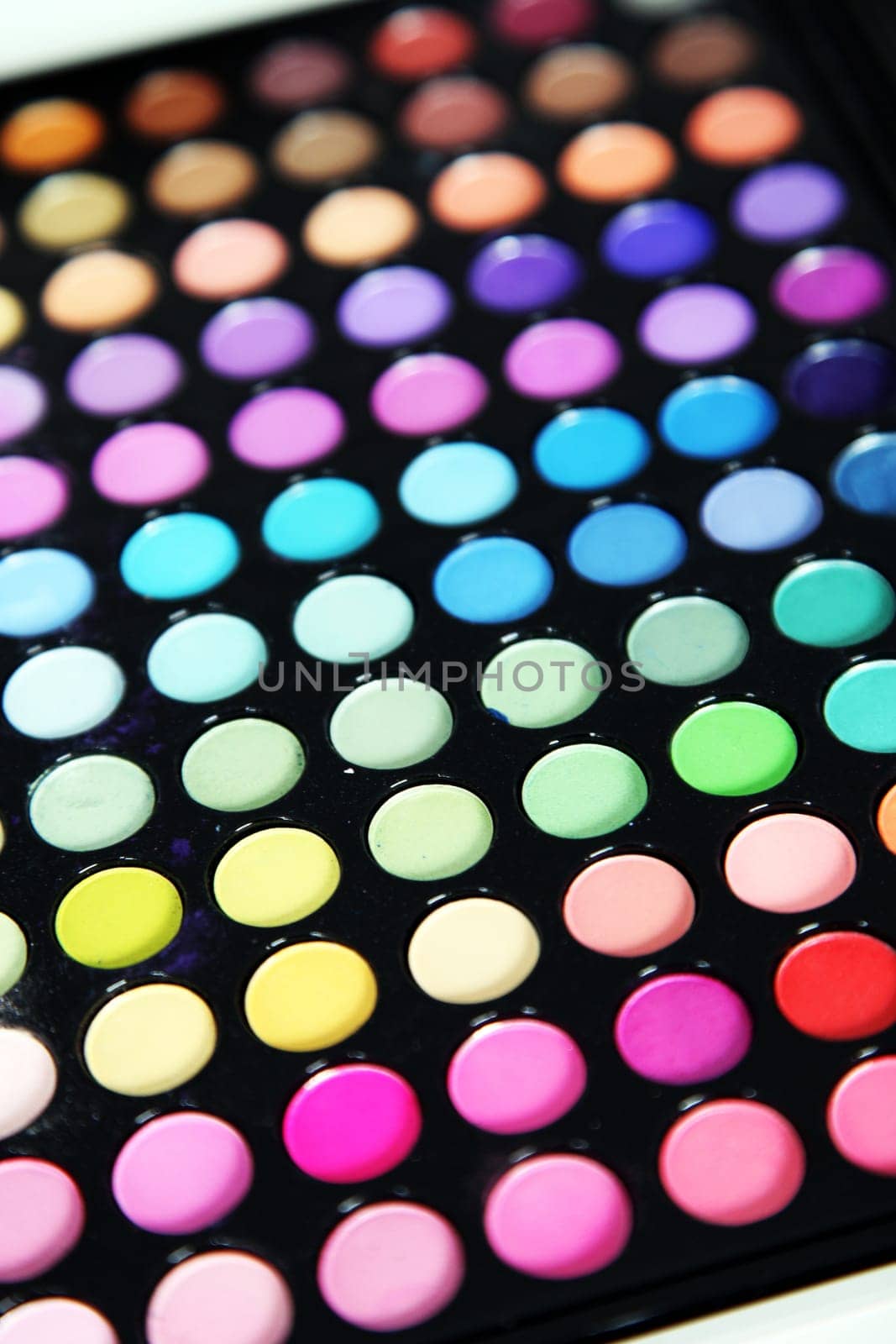 Color palette with many colors - close-up