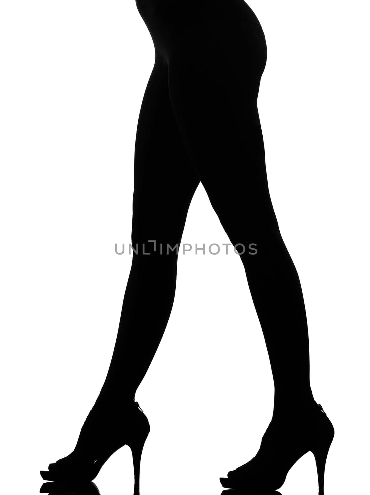 silhouette woman legs
