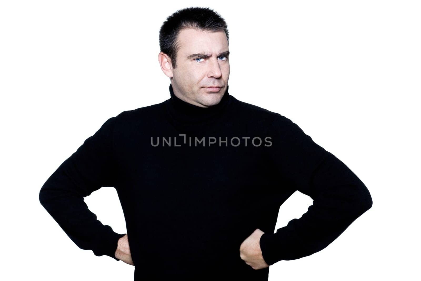 caucasian man angry displeased portrait