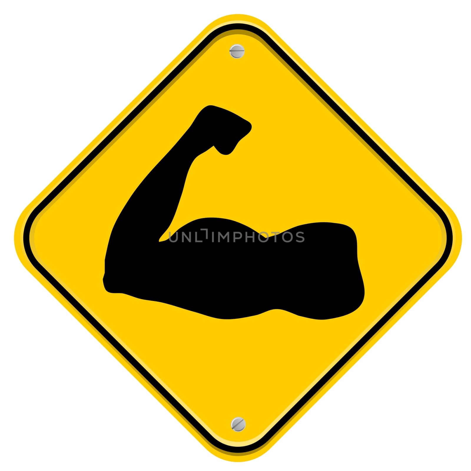 Yellow Shield with Strong Upper Arm