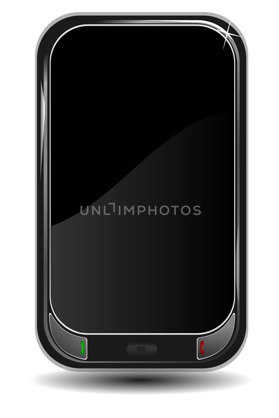 Smartphone isolated on white