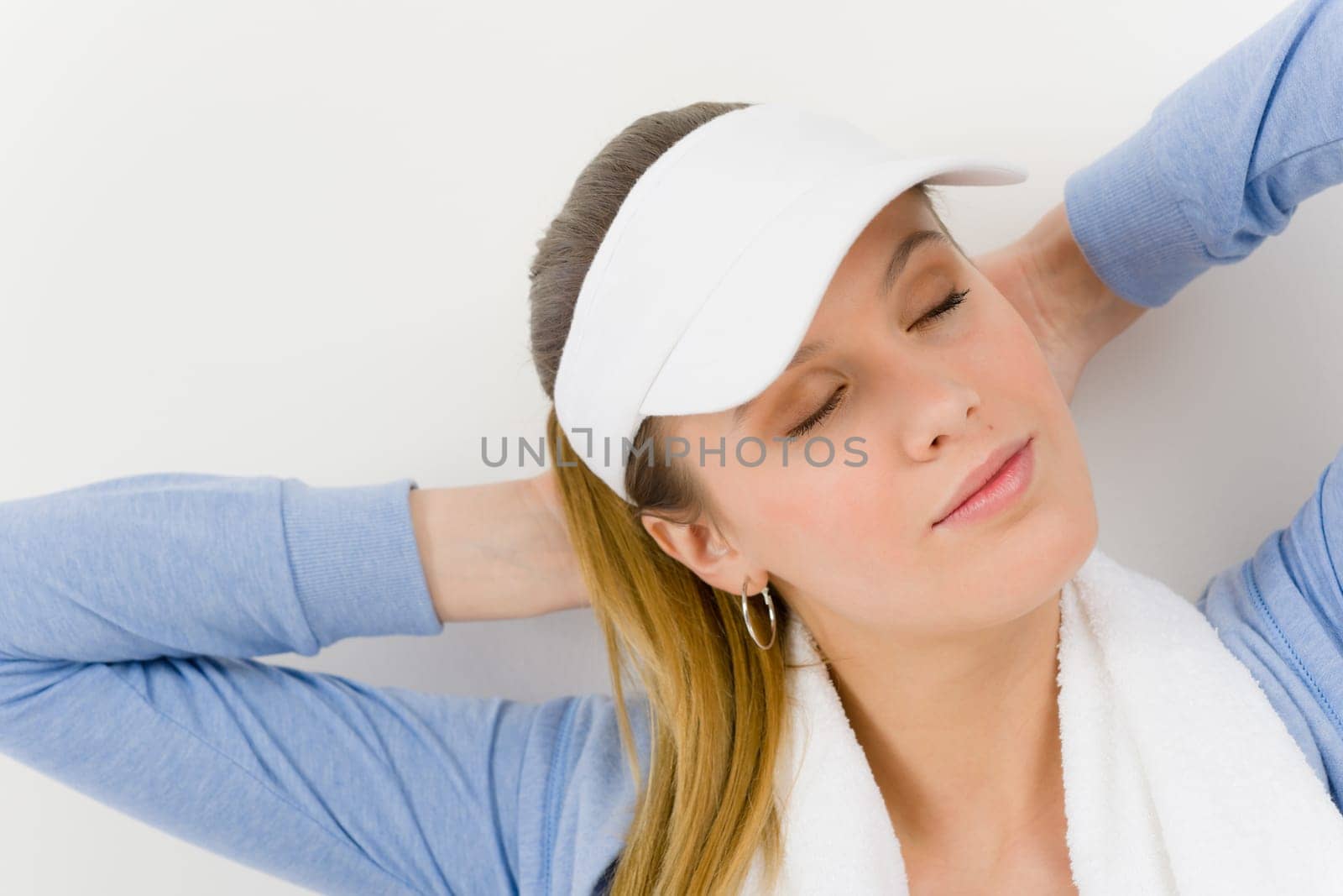 Sport - portrait of young woman in summer fitness outfit