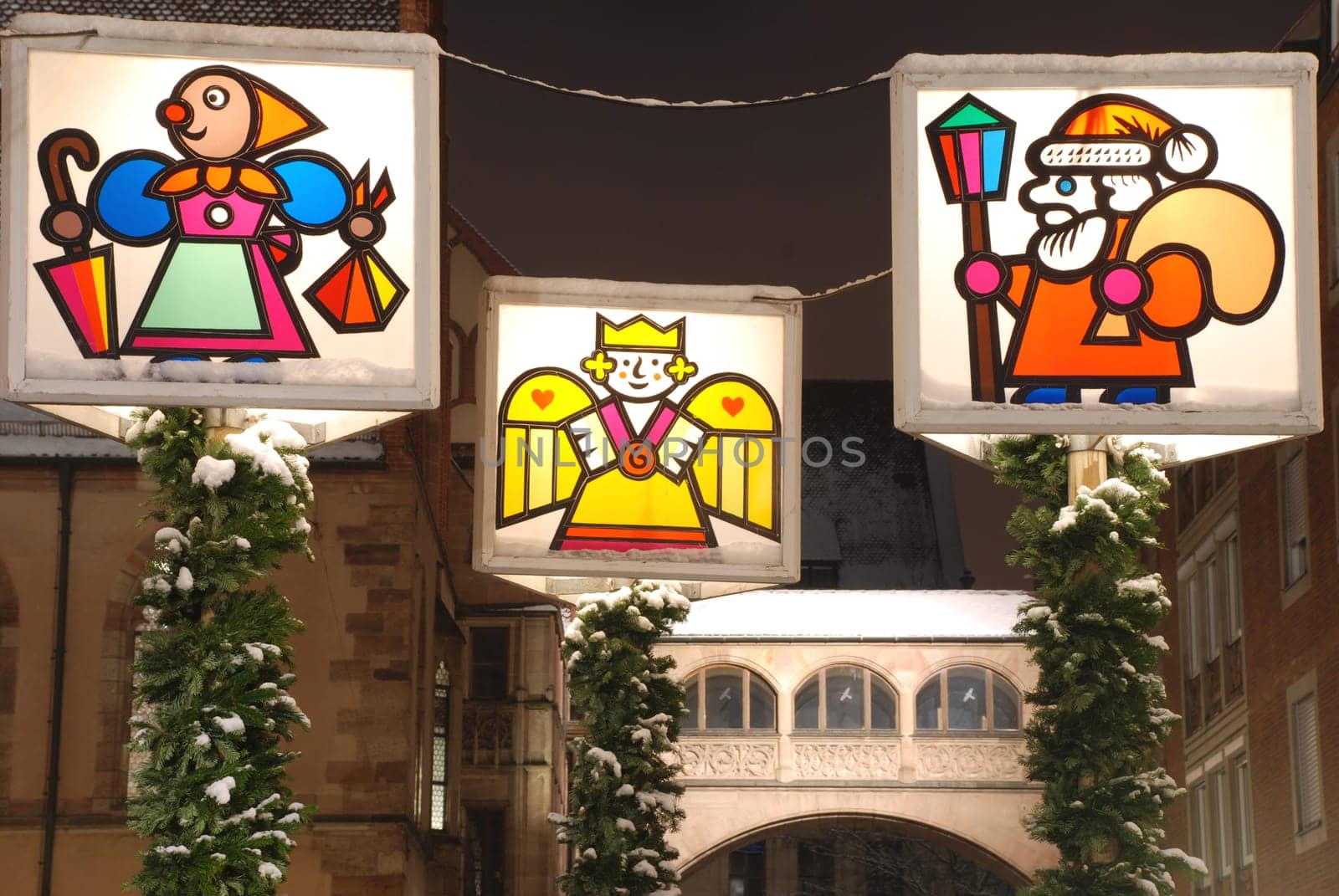 Christmas street lighting in Nuremberg
