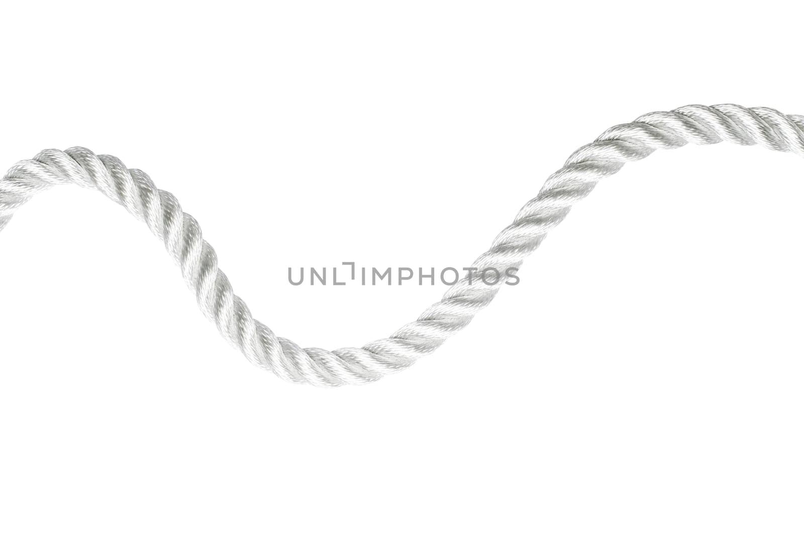 Simple white rope isolated