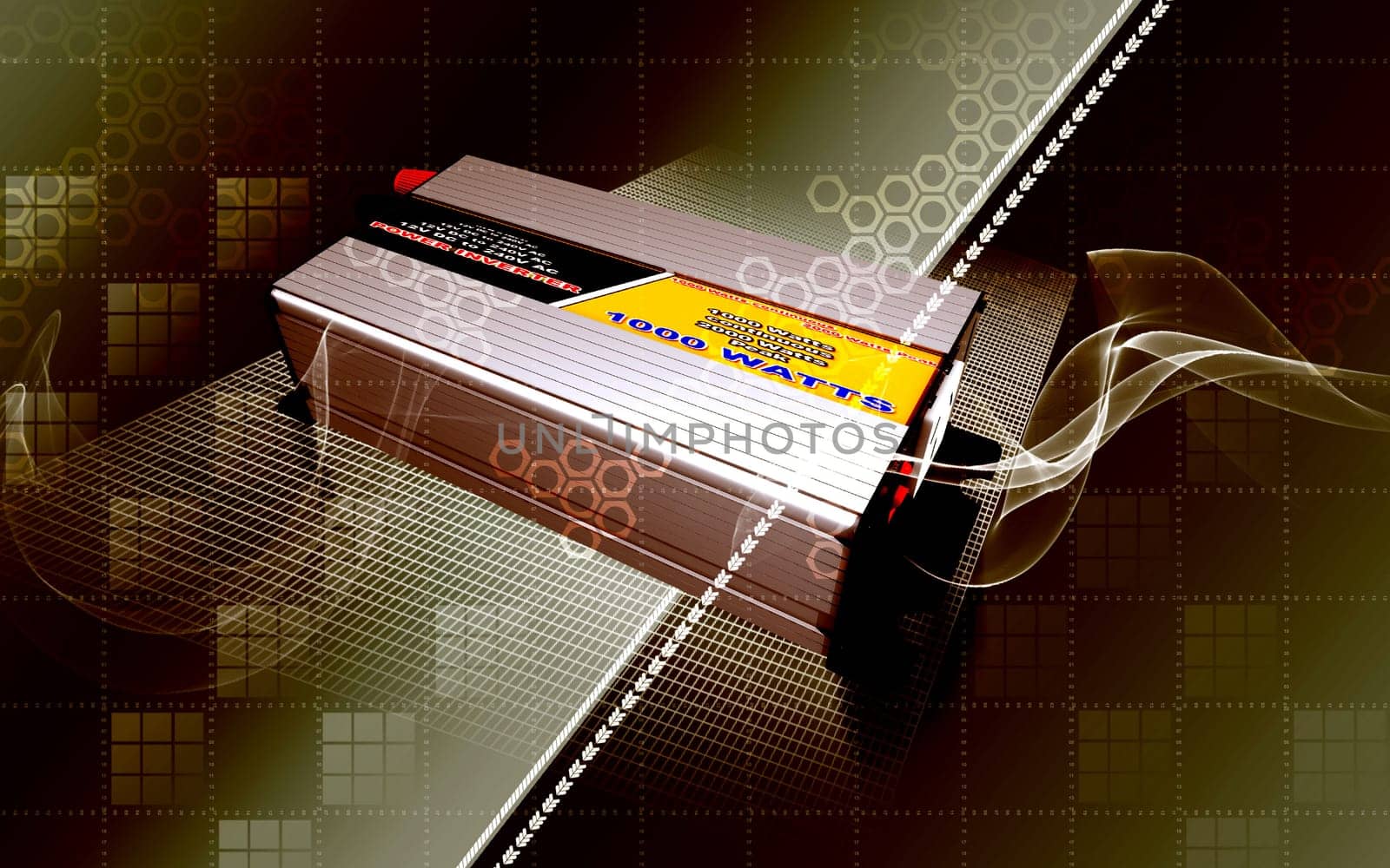 Digital illustration of inverter in colour background