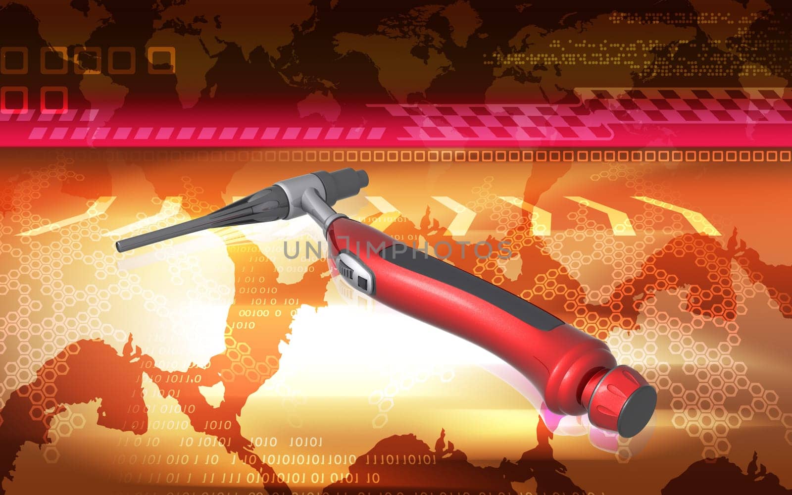Digital illustration of weld craft in colour background