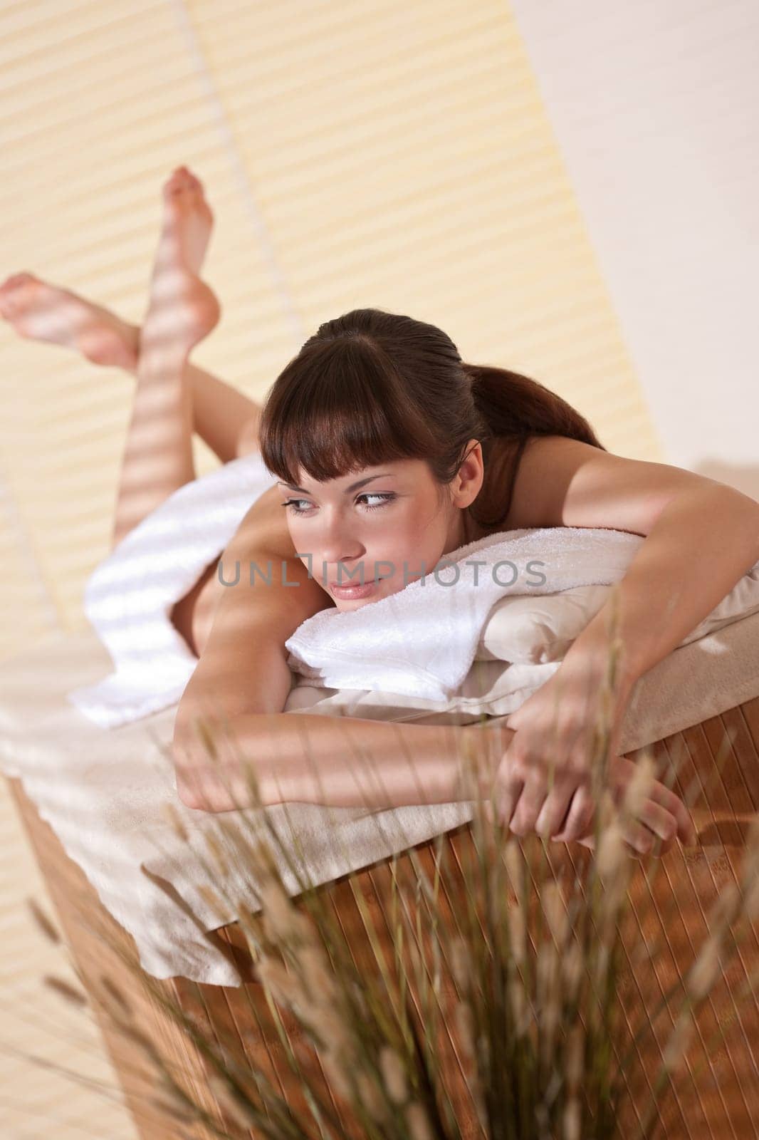 Spa - young woman at wellness massage in salon