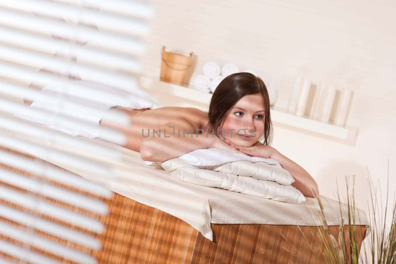 Spa - Young woman at wellness therapy massage treatment