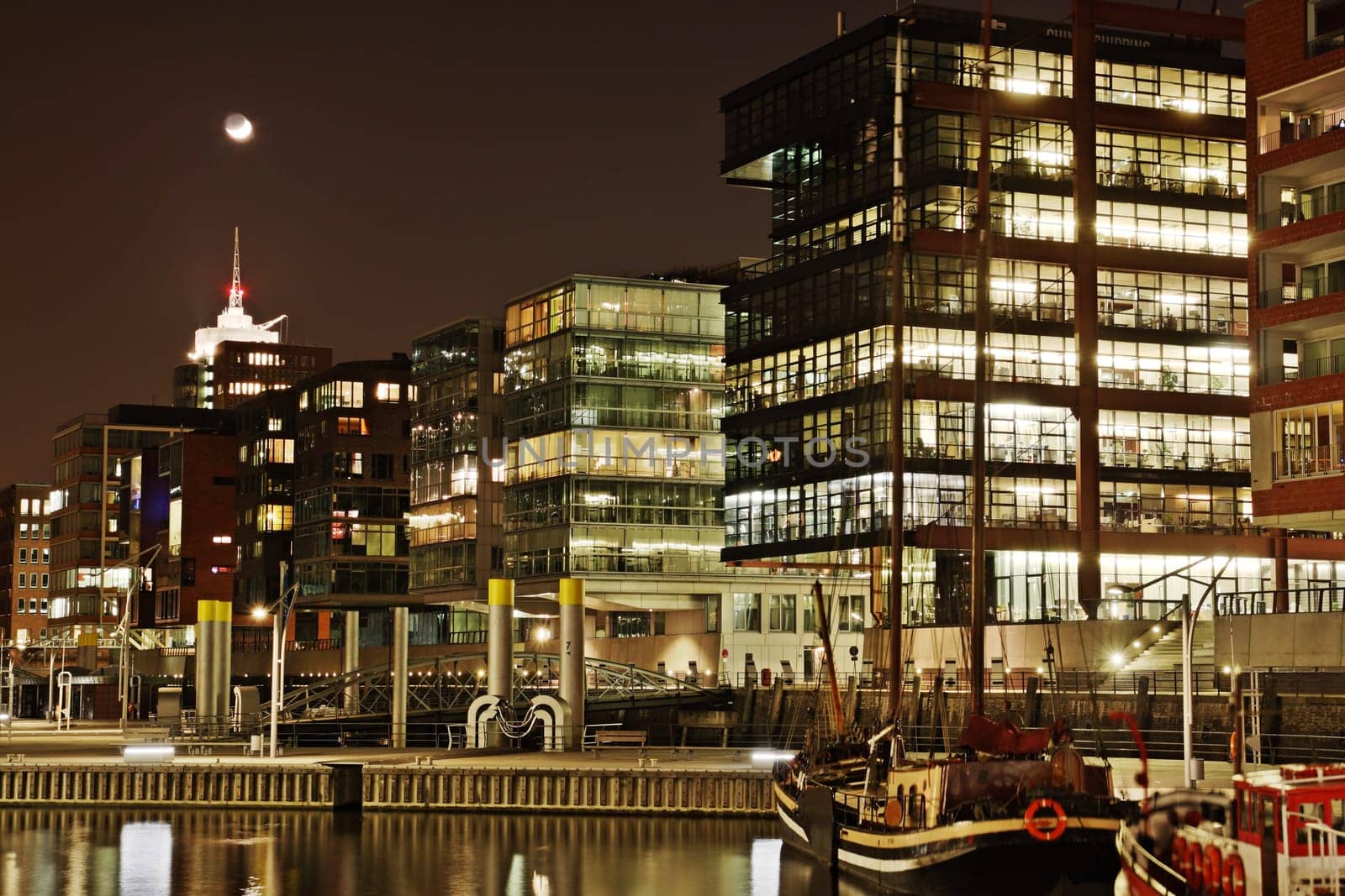 Hamburg Hafencity Night Scene