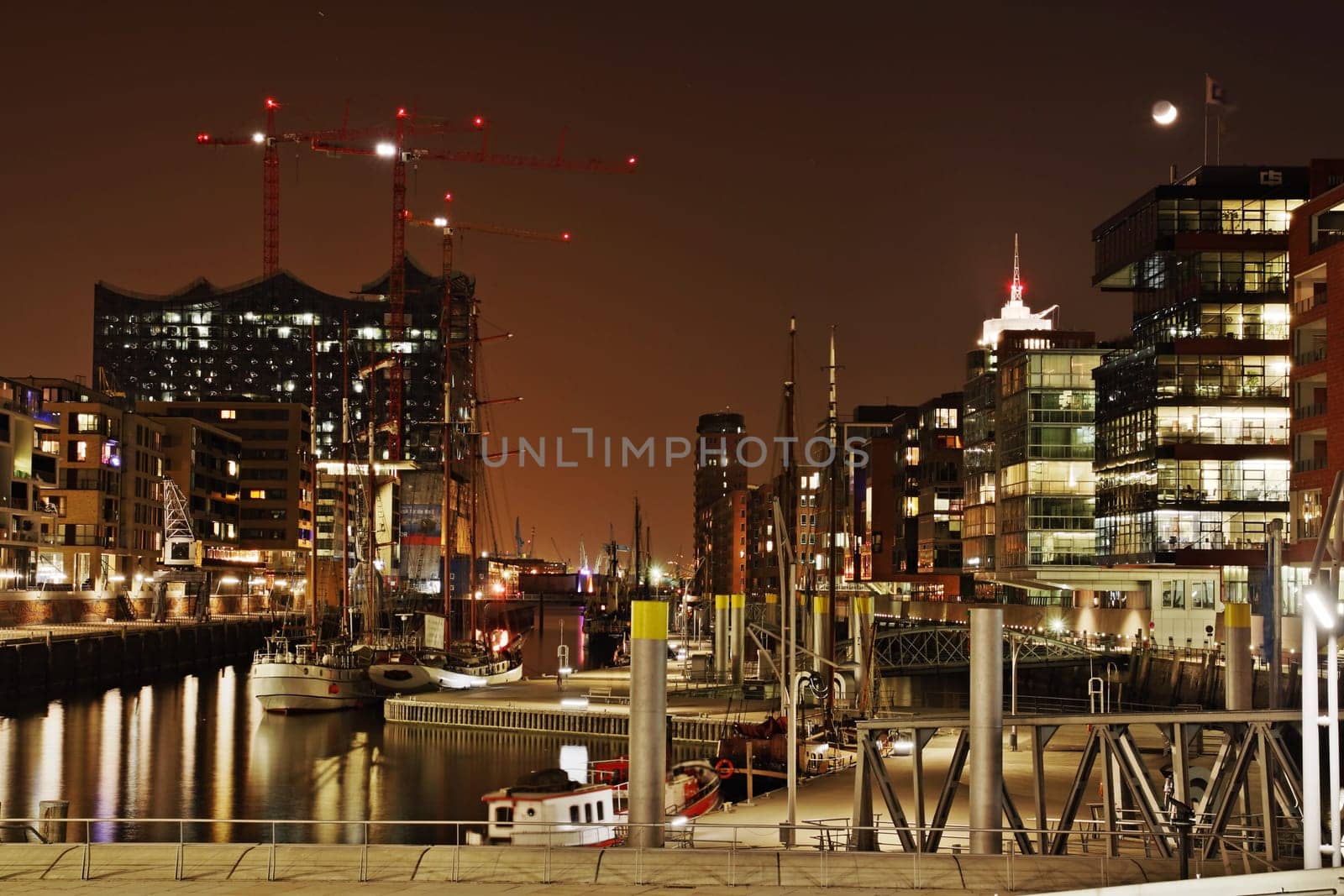 Hamburg Hafencity Night Scene